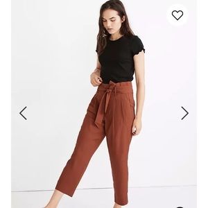 Madewell Rust Paper Bag Pants